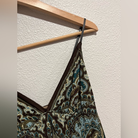 Rozae Nichols Vintage Y2K Indie Boho Paisley 100% Silk Maxi Dress USA Size Small - Picture 9 of 16